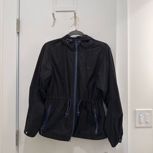 Lacoste Black Utility Jacket with Blue Accents